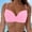 Pink, variant on Women Swim Bikini Top High Neck Bathing Suit Top - Stylish - Bikini Top for Beach and Resort Wear