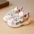 thumbnail image 5 of HBFAGFB Espadrilles Filles Tendance Printemps Automne Lacets Chaussures de Course Color Block Chaussures Enfants Rose Taille g, 5 of 5