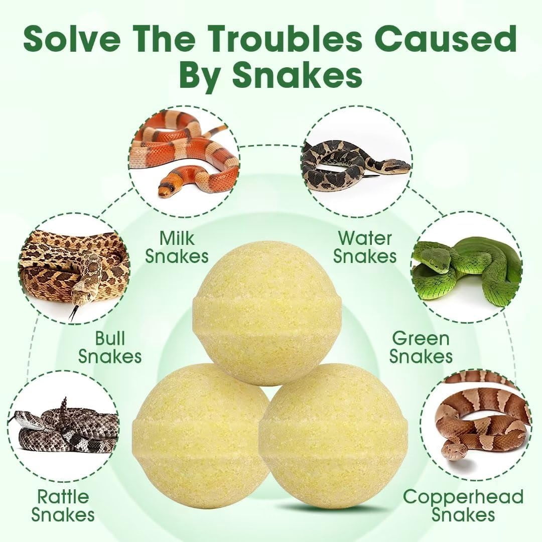 Snake Away Repellent for Outdoors 10 Pack Snake Repellent for Yard Powerful Plant-Based Ingredients Snake Repellent Balls Pet & Kid Friendly