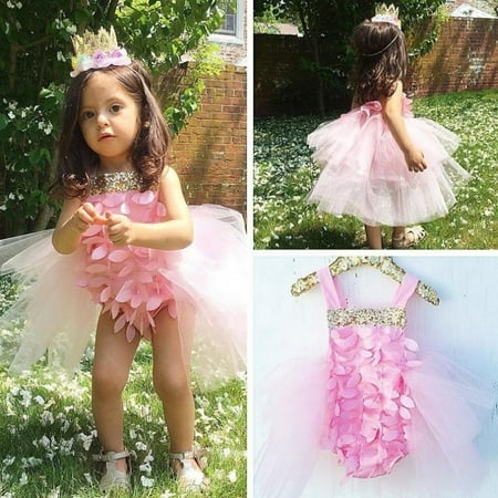 

Newborn Baby Girl Romper Bodysuit Jumpsuit Flower Outfits Sunsuit Clothes 0-3T