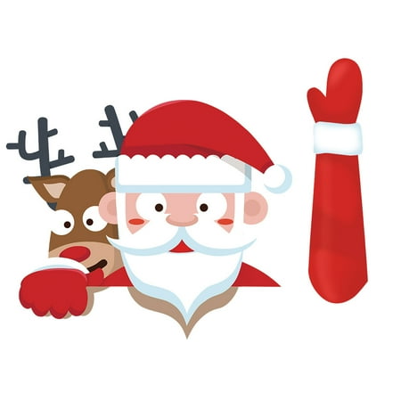 Christmas Santa Claus Sticker Car Waving Rear Windshield Decal Sticker Wagging Wiper Sticker