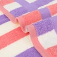 thumbnail image 4 of Unique Bargains Hand Towels Set of 4 Striped Cotton Purple Pink/Blue Yellow 13" x 29", 4 of 5
