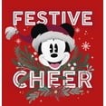 thumbnail image 2 of Girl's Mickey & Friends Mickey Mouse Festive Cheer  Graphic Tee Red X Small, 2 of 5