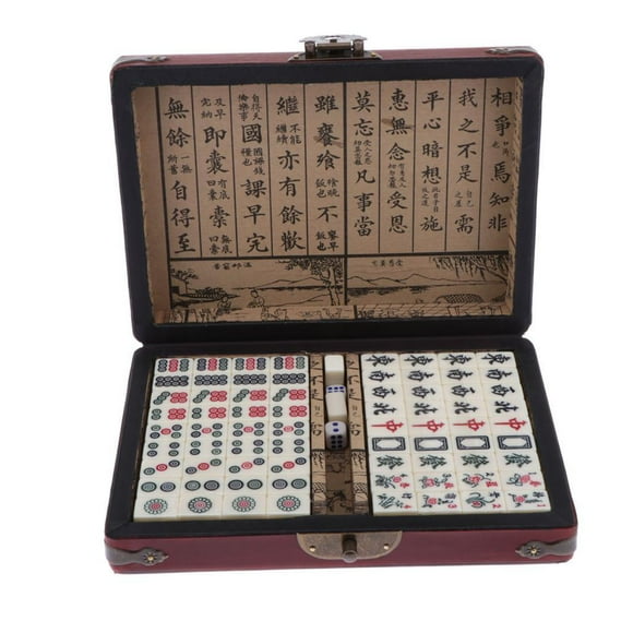 Professional Chinese Mahjong Set Wooden Case - for Chinese Style Board Game
