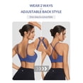 thumbnail image 4 of BALEAF Sweatleaf Adjustable Sports Bras for Women Padded Racerback Yoga Bra High Impact Molded Cup Workout Bra Navy Blue L, 4 of 7