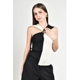 thumbnail image 1 of Blusa bicolor con aro Roman Fashion /Juvenil, 03261 (Negro) negro G, 1 of 5