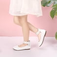 thumbnail image 2 of Zapatos de vestir para niña PANDANINJIA, bailarinas blancas con perlas, 2 of 8