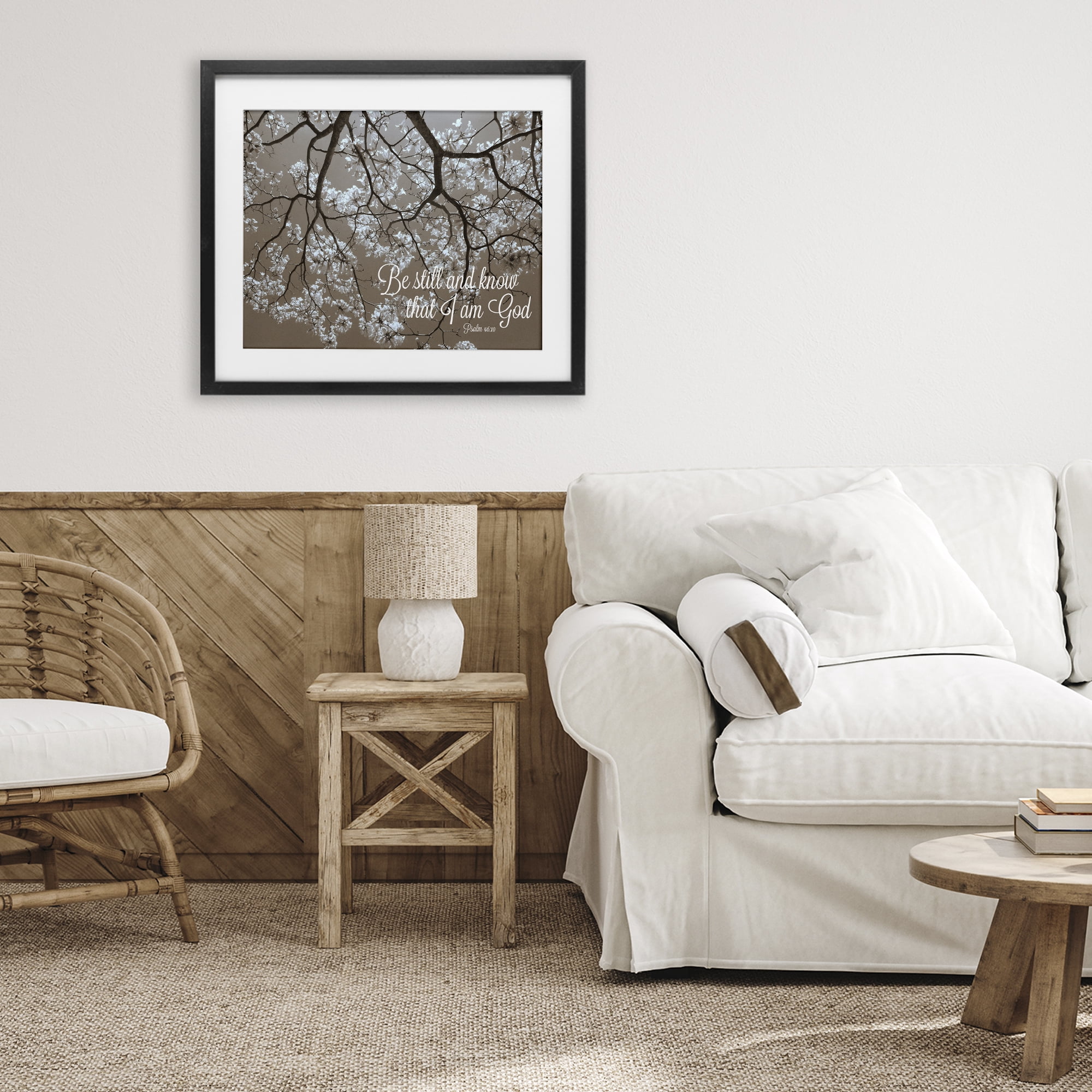 Stupell Industries Be Still Apple Blossoms Black Framed Print Under Glass, design by Gail Peck