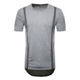 thumbnail image 4 of Camisas Elvqul para Caballero Deportivas Gris Playa Algodón sin Estampado Manga Corta Cuello Redondo, 4 of 4