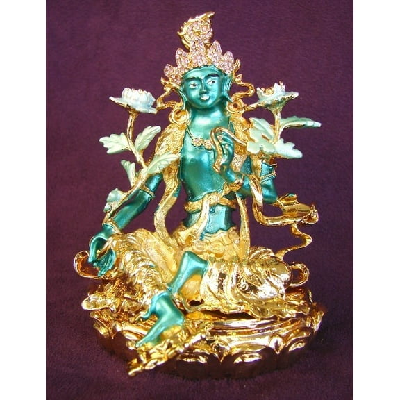 Bejeweled Green Dzambhala by Feng Shui Import LLC