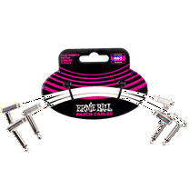 Ernie Ball 6 Flat Ribbon Patch Cable 3-Pack - White