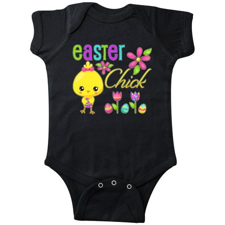 

Inktastic Easter Chick with eggs and flowers Gift Baby Girl Bodysuit