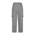 thumbnail image 5 of Zuesphe Casual Pants for Women Wide Legged Capri Pants for Women Womens Flowy Pants Work Cargo Pants Women Stretchy Cotton, 5 of 5