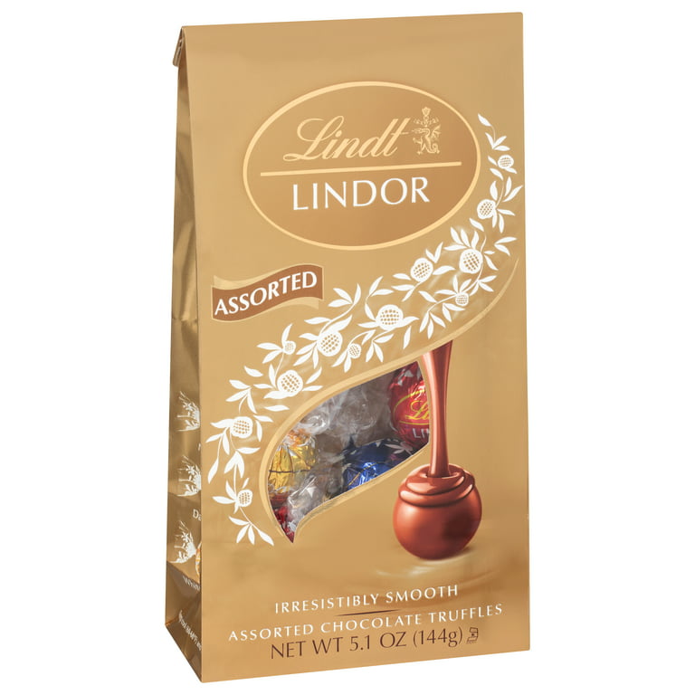 Lindt LINDOR Milk Chocolate Candy Truffles, Valentine's Day Chocolate, 50.8  oz., 120 Count