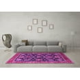 thumbnail image 3 of Ahgly Company Indoor Round Oriental Pink Industrial Area Rugs, 3' Round, 3 of 4
