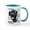 White/Blue Inside, variant on CafePress - Brindle Mastiff FAQ - 11 oz Ceramic Mug - Novelty Coffee Tea Cup