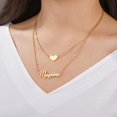 thumbnail image 4 of MeMoShe Layered Choker Name Necklace Personalized with Heart, Custom Nameplate Pendant 18K Gold Plated Christmas Gift, 4 of 4