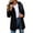 Black, variant on Women's Mid Length Hooded Wind Trench Jacket, Dual Zip Snap Lightweight Outdoor Coat with Flap Hand Pockets for Spring Fall Hiking Travel Daily Casual Layering