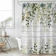 thumbnail image 6 of Green Shower Curtain Set - Standard 72" x 72" Washable Bathtub Curtain with 12 Hooks, Eucalyptus Leaves Waterproof Fabric Stall Shower Curtains for Bathroom/Bathtub Décor, 6 of 6