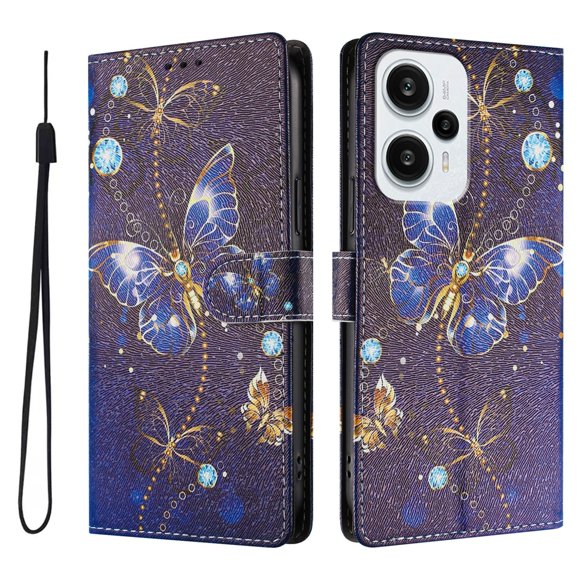FOXDOCK Funda Tipo Cartera para Xiaomi Poco F5 con Soporte y Correa – Diseño de Patrones Lindos