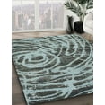 thumbnail image 2 of Ahgly Company Indoor Square Abstract Cyan Opaque Blue Abstract Area Rugs, 5' Square, 2 of 6