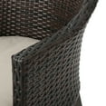 thumbnail image 4 of GDF Studio Leeward Outdoor Wicker Dining Chairs with Cushions, Set of 4, Multibrown and Light Brown, 4 of 7