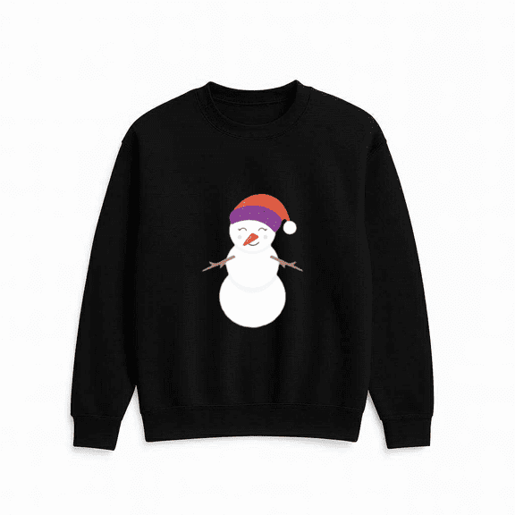 Christmas Snowman Hat Carrot Nose Holiday Festive Winter Seasonal Graphic Sweatshirt, up to size 5XL