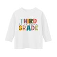 thumbnail image 3 of UACY Kids Third Grade Colorful Letter T Shirt Boys Girls 3 4 Sleeve Crew Neck Casual Back to School Tee (White, 3-4 Years), 3 of 3