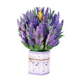 thumbnail image 3 of Popup Cards, Paper Flower Bouquet Card, Birthday Card, Anniversary Card, 3D Popup Greeting Cards with Note Card and Envelope Lavender, 3 of 9