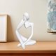 thumbnail image 5 of Figura de escultura de pensador artístico elegante, coleccionable, obra de arte blanca Usando la mano izquierda, 5 of 8