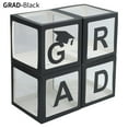 thumbnail image 1 of 4Pcs/Set Kraft Paper Balloons Decors DIY Gifts Transparent Storage Square Case Graduation Party GRAD 2022 Balloon Boxes GRAD-BLACK, 1 of 8