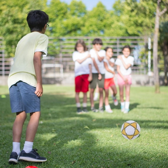 LOLIPPYY Youth Outdoor Soccer in Yellow, PVC Material for Training, Practice, and Recreational Play