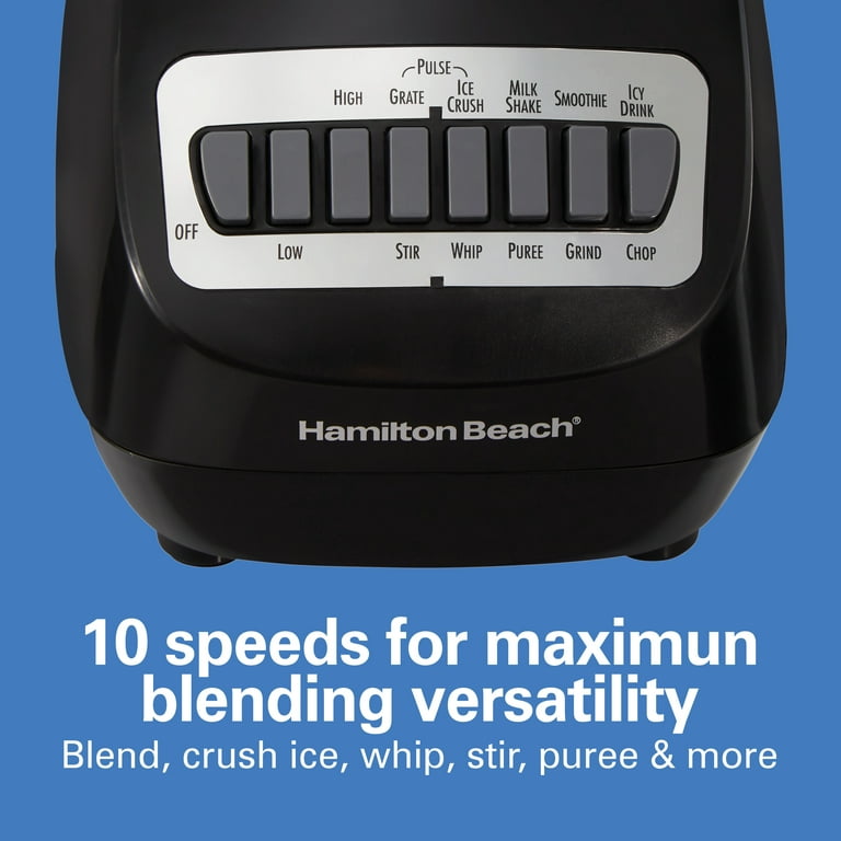 Hamilton Beach Smoothie 10-Speed Blender, Black