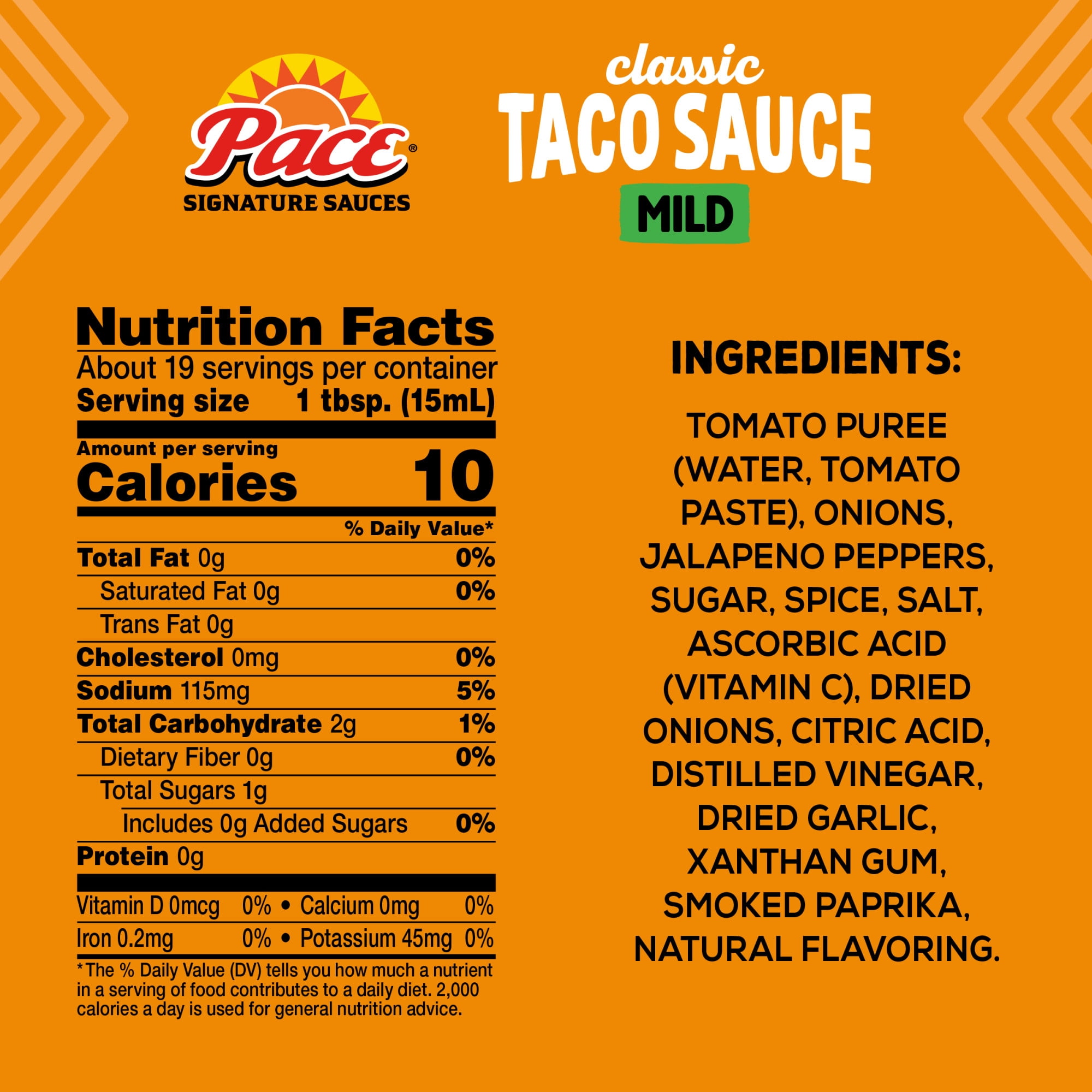 (3 pack) Pace Classic Taco Signature Sauce, 10.8 oz Bottle