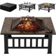 thumbnail image 1 of WLXIANG Outdoor Fire Pit, 32 Inch Firepit Table Metal Outdoor Fireplaces with Waterproof Cover for Outside Patio Camping (Black), 1 of 7