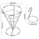 thumbnail image 2 of 1 estante de exhibición de bocadillos en forma de cono de buffet, canasta de papas fritas, estante para alimentos de papas fritas en forma de cono, canasta de alambre para papas fritas (taza doble) Sincero Electrónica, 2 of 5