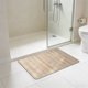 thumbnail image 5 of Alfombrilla de baño a rayas estilo retro | Alfombrilla de tierra de diatomeas resistente a las manchas y al desgaste | Alfombrilla absorbente de secado rápido para el baño, la entrada, 5 of 6
