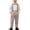 Khaki, variant on QTBIUQ Toddler Boys Three-Piece Suit Set Cotton Turn-Down Collar Shirt and Suspender Pants Formal Outfit Set with Bow Tie