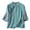 Blue, variant on Linen Shirts for Womens 3/4 Sleeve Mandarin Collar Blouses Slant Front Button Embroidery Plus Size Tee Purple XXXXLï¼6