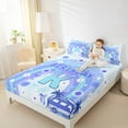 thumbnail image 3 of Erosebridal Personalized Letter K Fitted Sheet Full,Happy Birthday Bedding Set Full Size,Blue Rianbow Bowknot Fitted Sheet Set Full For Girls,Ultra Soft Room Decor,3pcs(No Top Sheet), 3 of 6