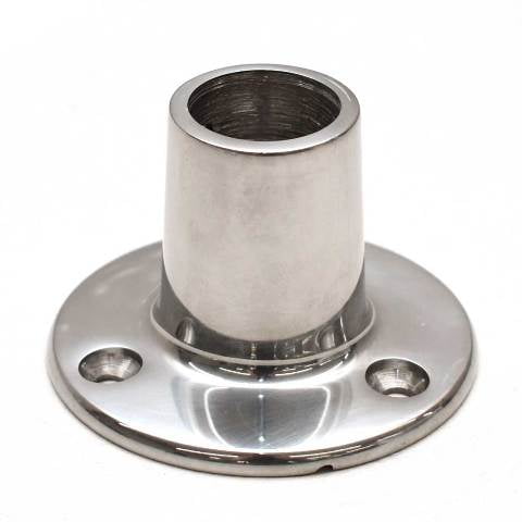 Parker Boat Round Base 100985 | 7/8 Inch Silver Stainless Steel