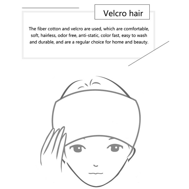 Turbante cosmético elástico antideslizante para envoltura de cabello ajustable para salón SPA Facial JShteea Cuidado Belleza