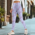thumbnail image 4 of Renewold Axolotl Star Violet Yoga Pants for Women with Pockets Full Length Workout Yoga Pants High Waisted Tummy Control Athletic Pants Activewear Casual Leggings, M, 4 of 8