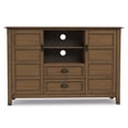 thumbnail image 6 of Simpli Home Burlington 54 inch Wide Solid Wood Tall TV Stand in Rustic Natural Aged Brown For TVs up to 60 inches, 6 of 9