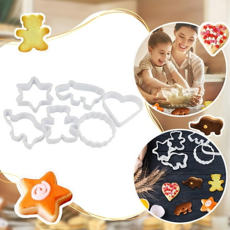 

Yakbaofuo Hot Sale Biscuit Moulds 6pcs Diy Decorative Creative Plastic Baking Cake Mould