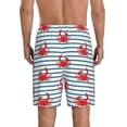 thumbnail image 4 of Lsque Cute Red Crabs With Nautical Mens Sleep Pajama Shorts,Short Pajama Pants, Cotton Ultra-Soft Knit-Large, 4 of 9