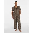 thumbnail image 2 of Joyspun Women's Dreamy Soft Collection Notch Collar Top and Capri Pants Pajama Set, 2-Piece, Sizes XS-3X, 2 of 6