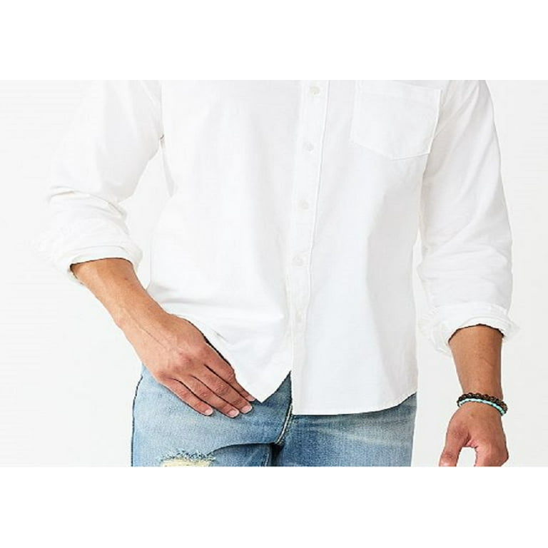 Sonoma Goods For Life Men's Perfect Length Button Down Shirt White