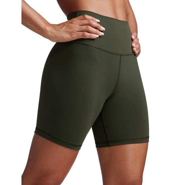 Shorts CRZ YOGA Butterbreeze tiro alto 15 cm verde oliva M