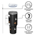 thumbnail image 4 of Modern 40oz Tumbler– Stainless Steel Insulated Tumbler with Handle and Straw, Large Capacity Travel Cup for Hot & Cold Drinks, 4 of 7